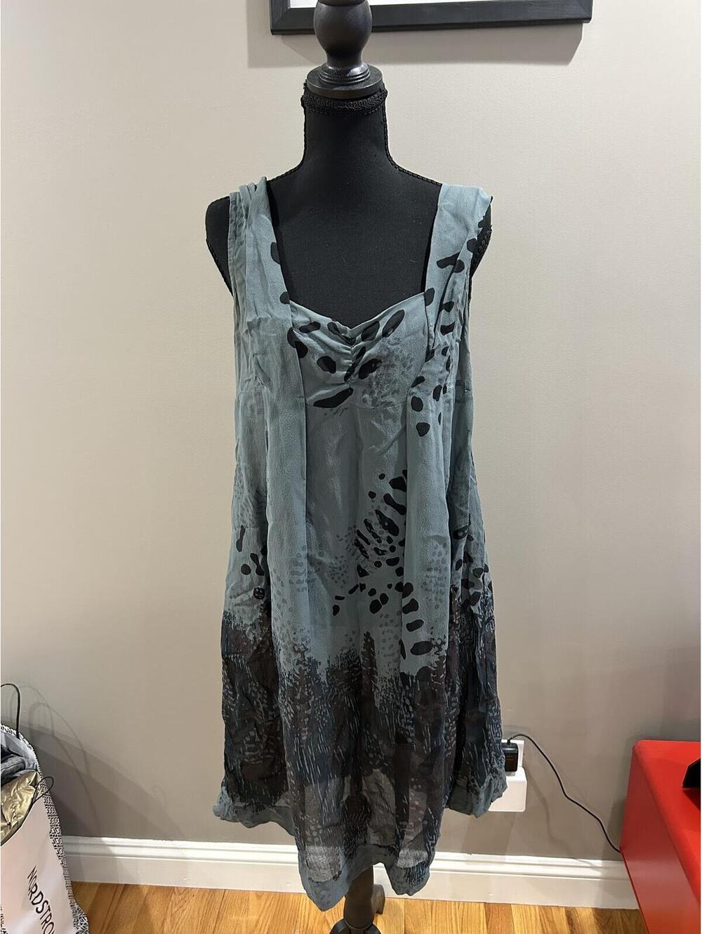 Transit Par Such Silk Printed Flared Mini Dress Size 3